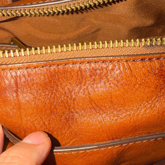 Sydney Satchel Crossbody, cowhide leather, old English brass hardware*Preowned - Picture 12 of 16